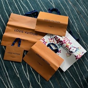 Louis Vuitton tote bags.
